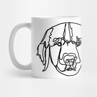 Golden Retriever black Outline Design Mug